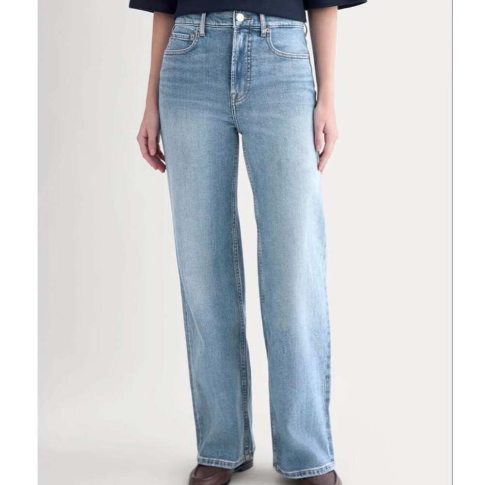 Everlane THE WAY-HIGH® SAILOR JEAN 2.0 in Medium Wash Size 24 NWT! - Picture 2 of 11